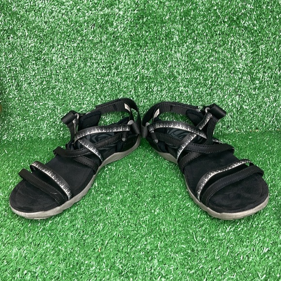 Merrell Womens Terran 3 Cush Cross J002704 Black Hook And Loop Sport Sandal Sz 7 - Picture 3 of 8